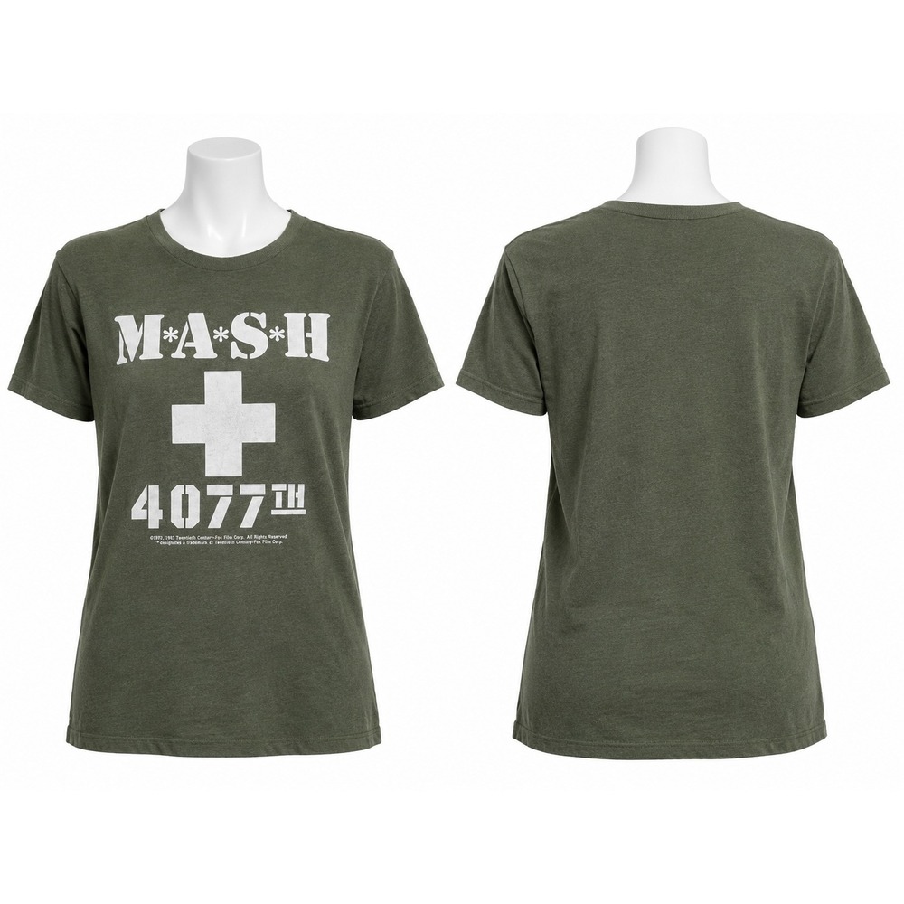 Vintage 1983 MASH 4077th T-Shirt Mens Medium Signal Army Green 50/50 USA Made